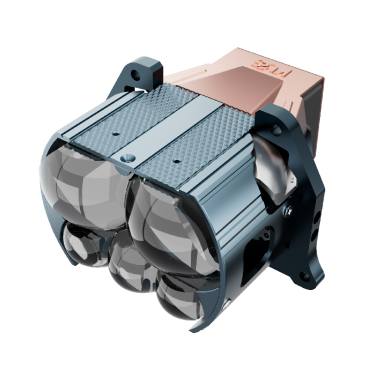 GT7A Five-eye Fox three-Direct 7-light LED dual-light lens